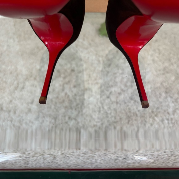 Authentic Christian Louboutin Pigalle Follies Women Brown Suede Stiletto Heels - Picture 12 of 16